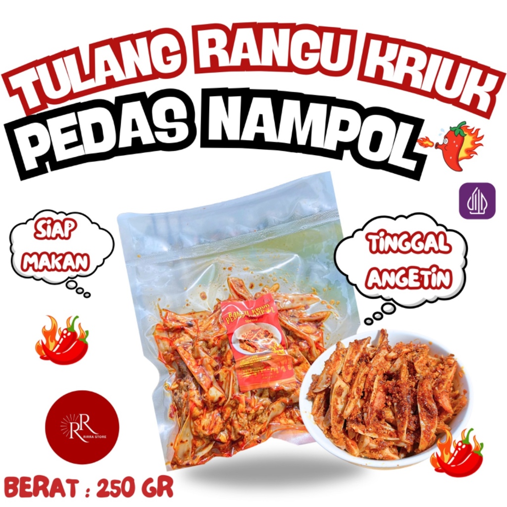 

KEMASAN BESAR RANGU KRIUK AYAM PEDAS NAMPOL 250GR Makanan Chili Food
