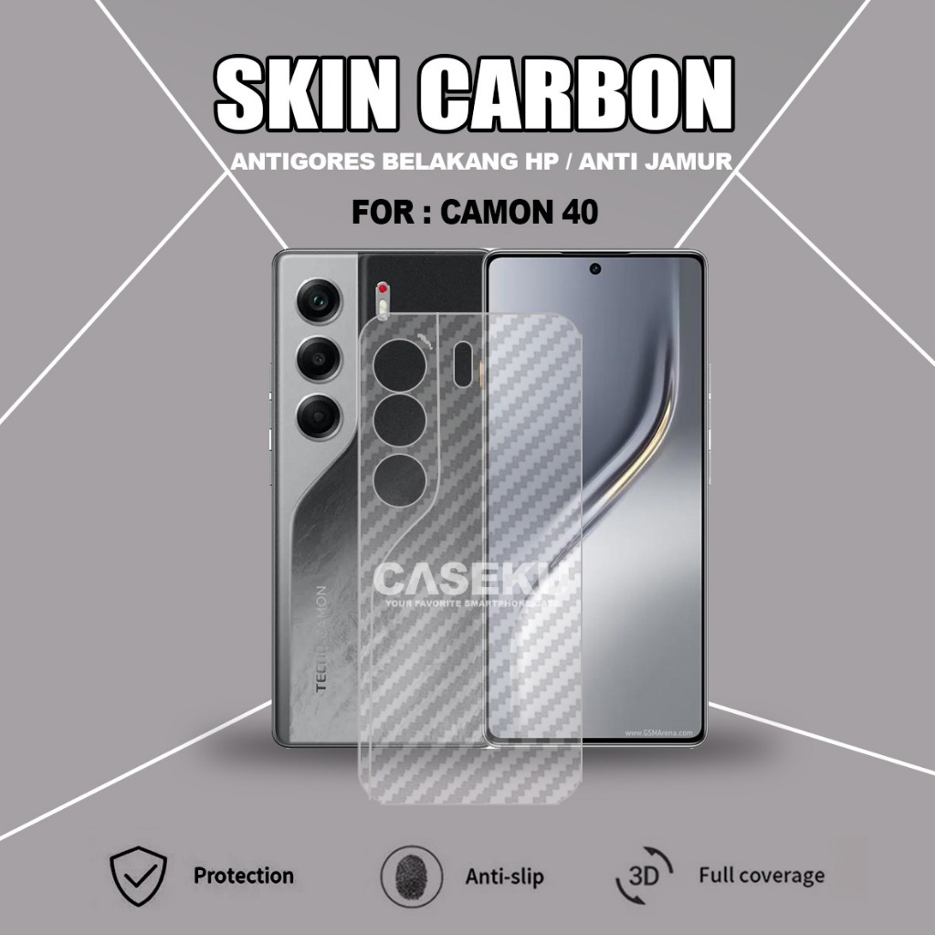 Tecno Camon 40 Tecno Camon 40 Pro Skin Carbon Garskin Anti Gores Belakang Tecno Camon 40 Tecno Camon