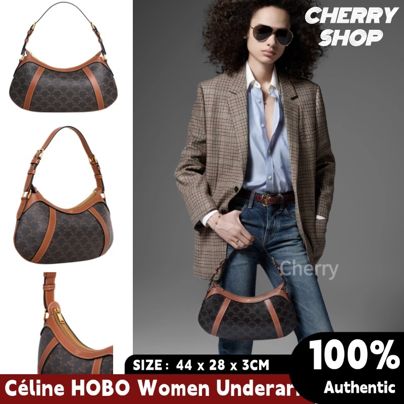 ✨Céline HOBO Women’s Underarm Bag Tas Ketiak Wanita Celine