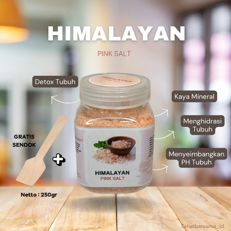 

HIMALAYAN PINK SALT (250gr) GARAM HIMALAYA ORGANIC PREMIUM PAKISTAN 100% ORIGINAL