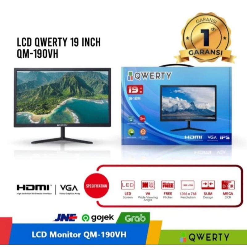 Led Monitor Qwerty 19 inch HDMI VGA