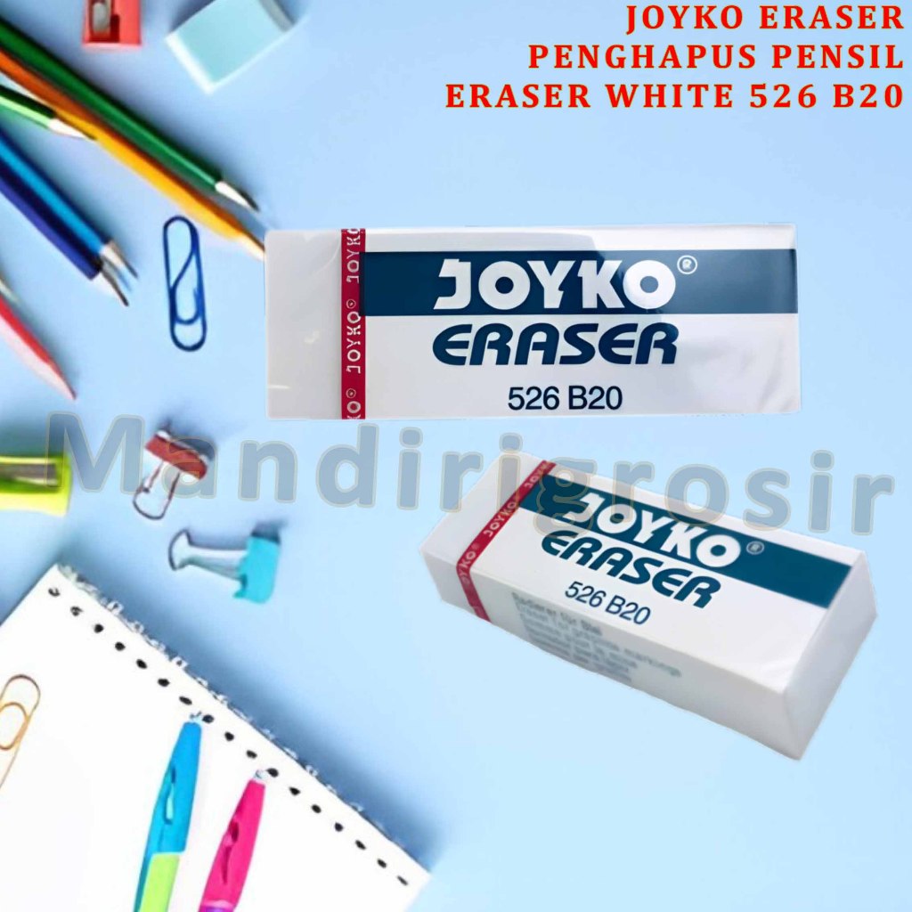

Penghapus Pensil Putih * Joyko Eraser * Penghapus Pensil Panjang * 526-B20