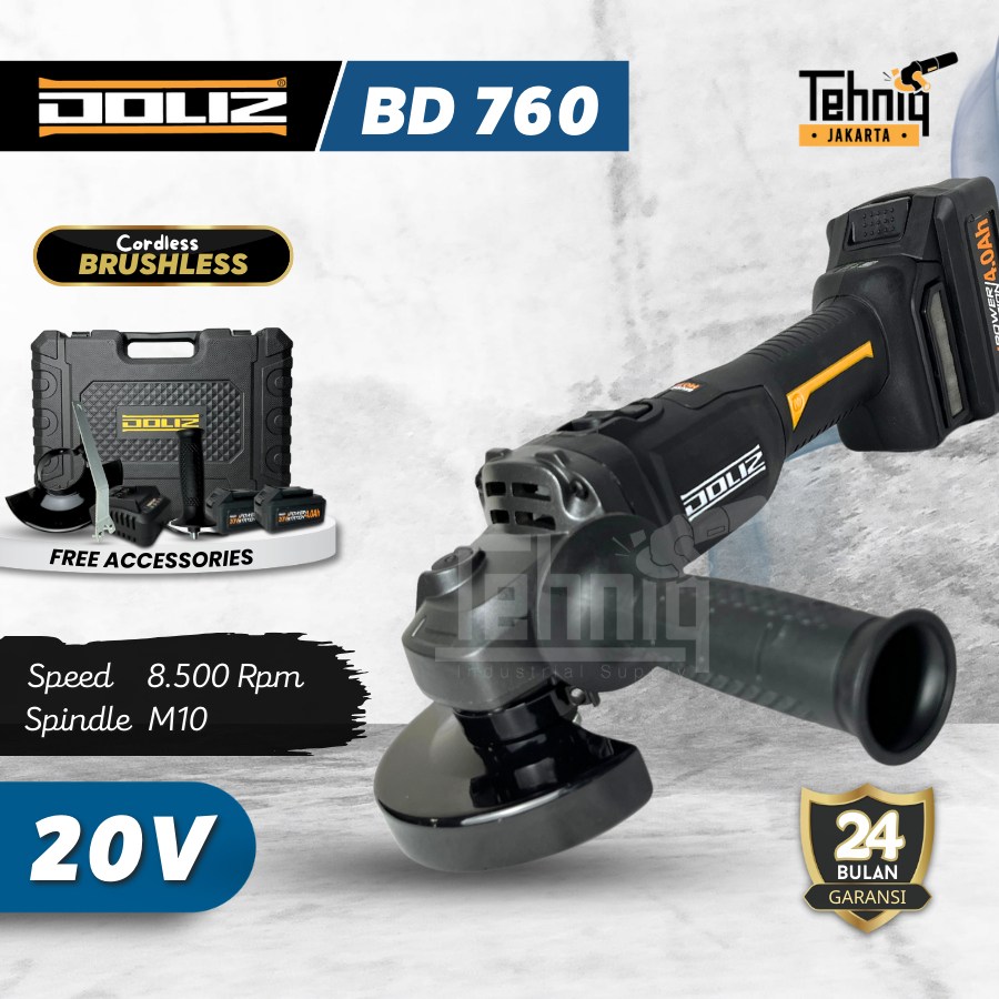 DOLIZ BD 760 GERINDA HEAVY DUTY / DOLIZ BD760 CORDLESS BRUSHLESS ANGLE GRINDER