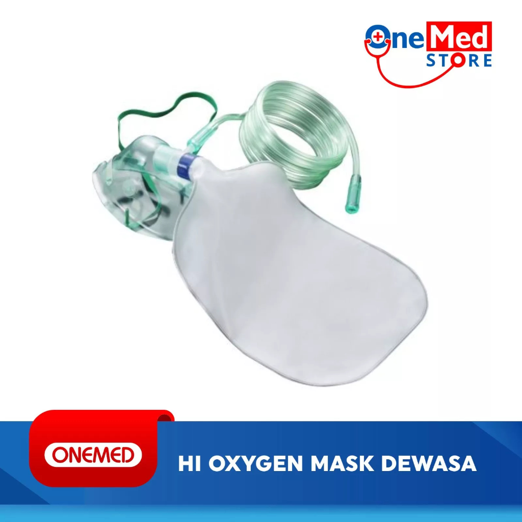 Hi-Oxy Mask Dewasa / Masker NRM Non Rebreathing Mask
