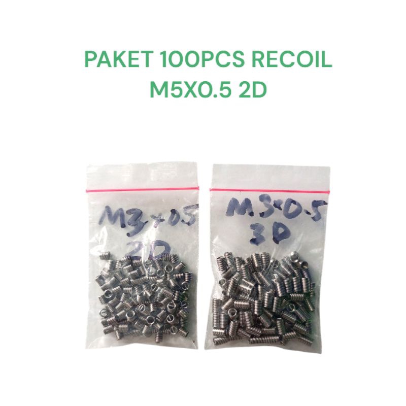 KS0002 paket 100pcs recoil M3x0.5 3D bukan recoil m6x1.0