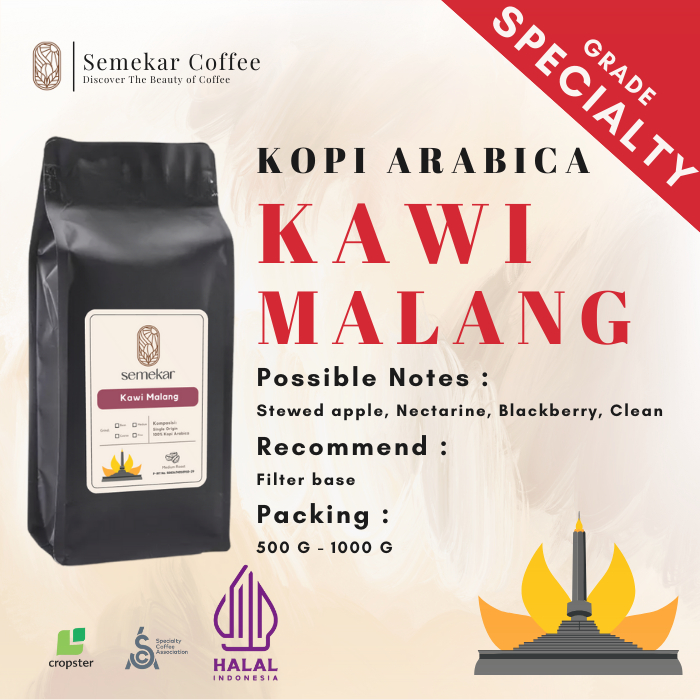 

Semekar Coffee - Kawi Malang Kopi Arabica Doubled Washed Process Roasted Beans - 500G & 1000G