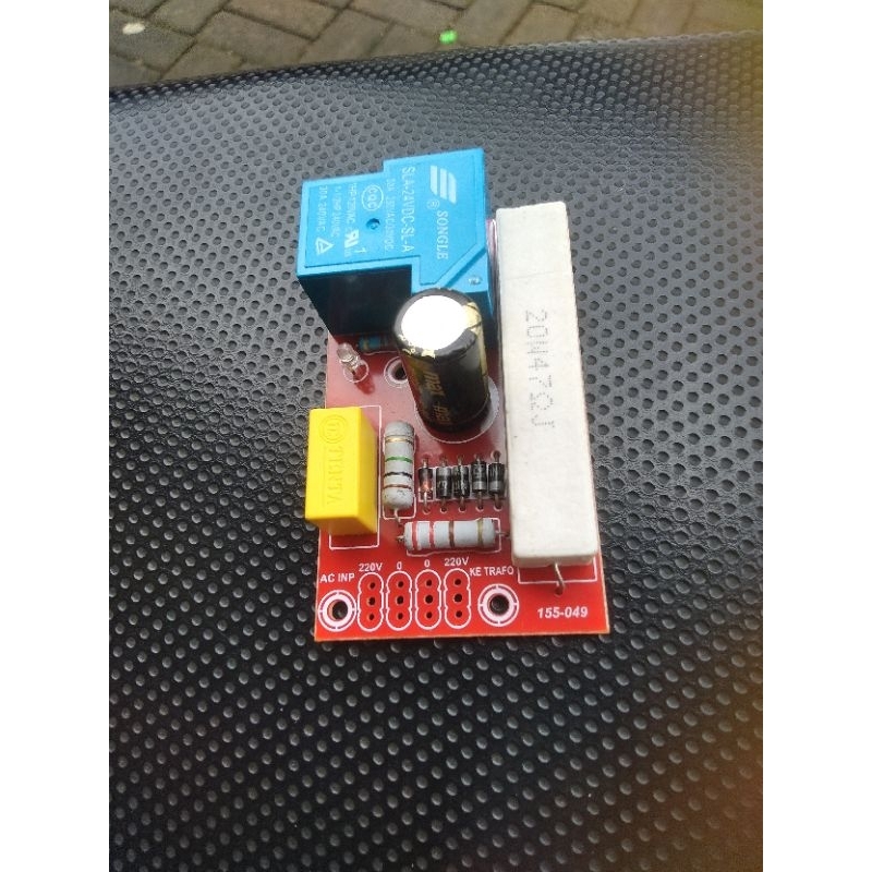 sofstart rangkaian anti jeglek pada power amplifier