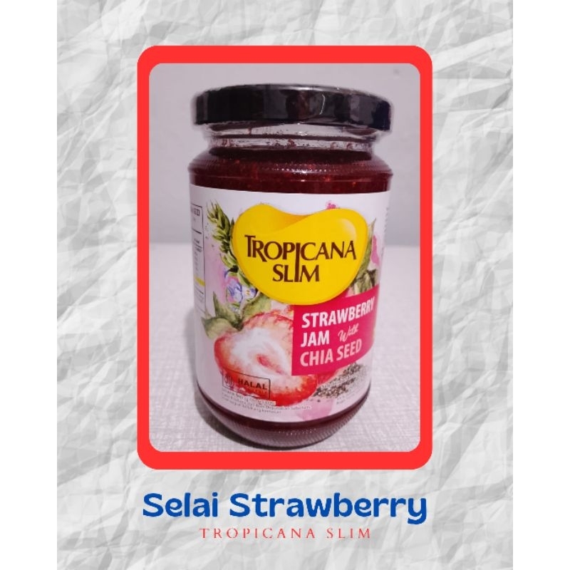 

Selai Strawberry - Tropicana Slim Strawberry Jam With Chia Seed 375 gr