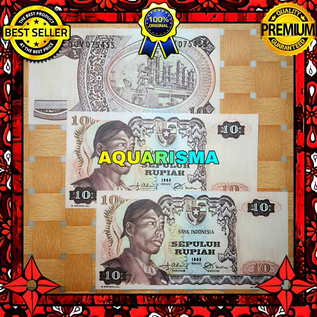 KOLEKSI NUMISMATIK - SOUVENIR REPRO UANG KUNO 10 RUPIAH INDONESIA SOEDIRMAN 1968