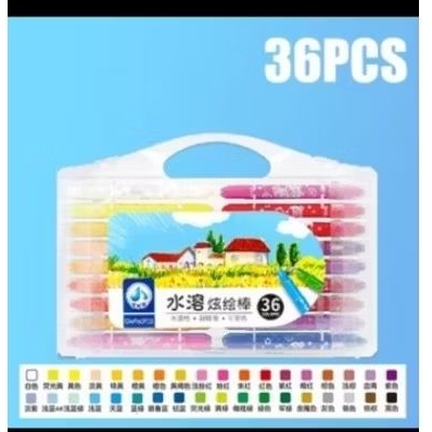 

36 Warna Crayon Washable Non Toxic Crayon Premium Crayon Krayon Lembut Crayon Graps 36/48 Warna Krayon Bagus Washable Silky Crayon