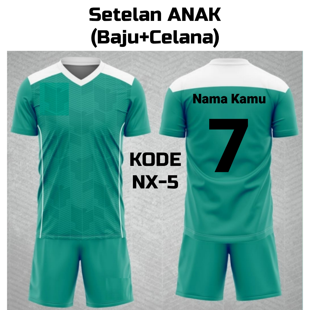 Free Sablon Baju Futsal Anak | Baju Badminton Junior | Jersey Bola Anak | Kaos Futsal Anak