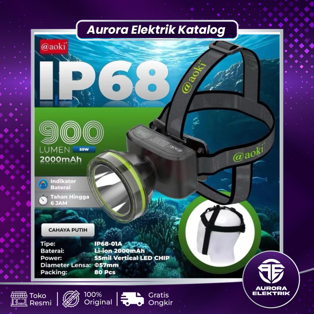 Senter Kepala AOKI 50 Watt