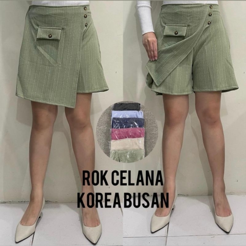 Rok Celana Import Korea Busan Pendek Tebal Adem Original Premium Terbaru/pakaian Atasan rok celana c