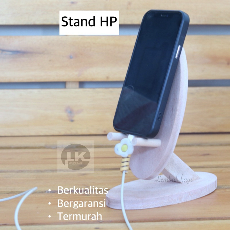 Tempat HP , Stand HP , charger Hp , unik aestetic kayu mahoni
