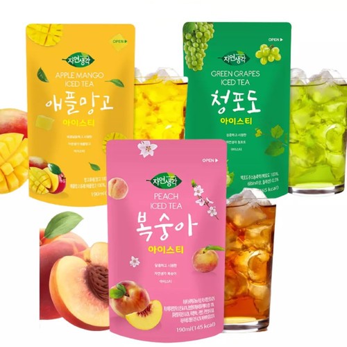 

자연생각 THINK NATURE KOREAN ICED TEA Pouch 190ml - Minuman Teh Korea Pouch Drinks Rasa Buah Exp.Agustus .2025