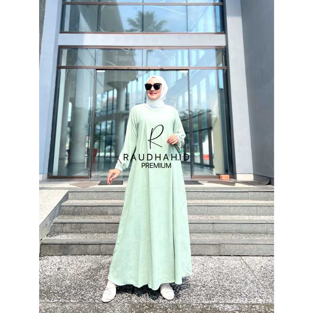 MAURA DRESS || BAHAN CRINKLE AIRFLOW || size L XL XXL XXXL || gamis lebaran 2025 -2R