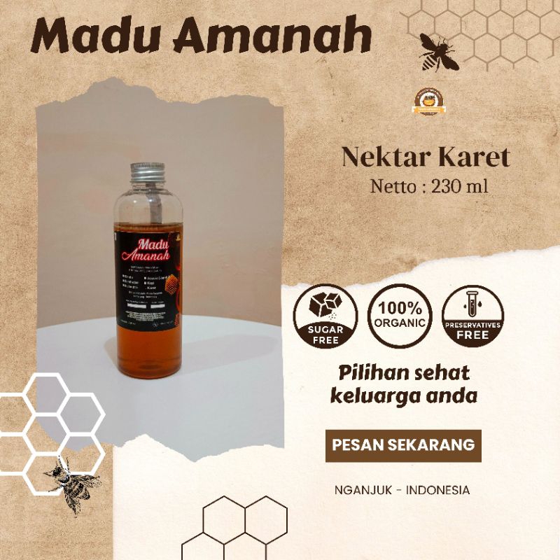 

Madu Asli _ Nektar Karet 230 ml