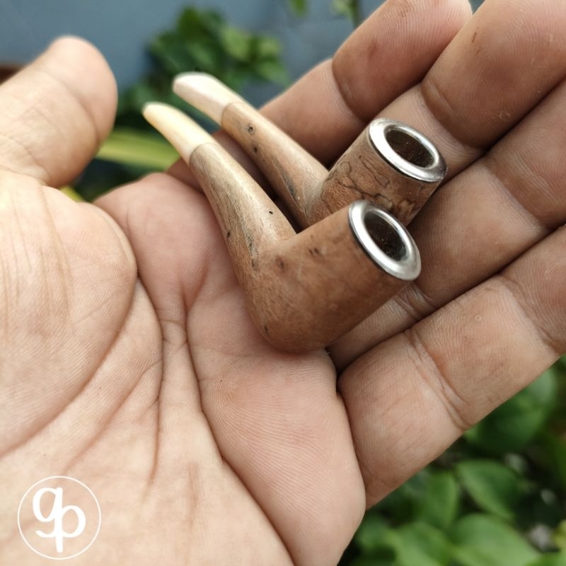 Pipa once / once cangklong kayu bidara arab kombinasi tulang 7cm