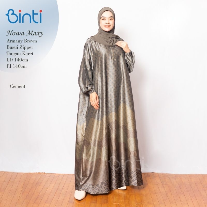 New gamis silk jumbo wanita kekinian ld 140 melva nowa varisa dress ORI Binti