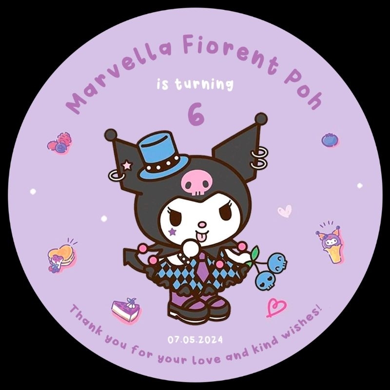 

Label Bulat Diameter 7,5cm untuk ulang tahun birthday hampers online shop