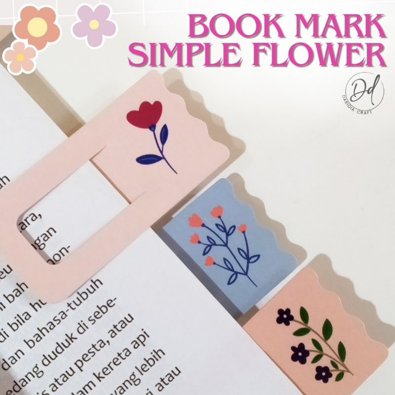 

Bookmark / Pembatas Buku Aesthetic - Simple Flower