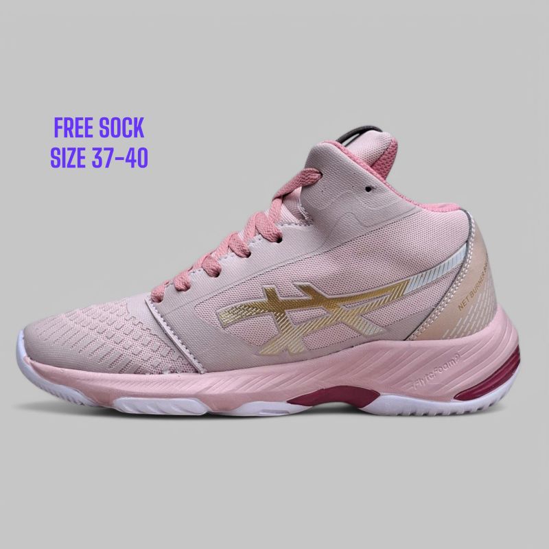Sepatu Wanita Voli Pink Peach Size 37-40 Shoes Volley Ball Volly Sole Karet