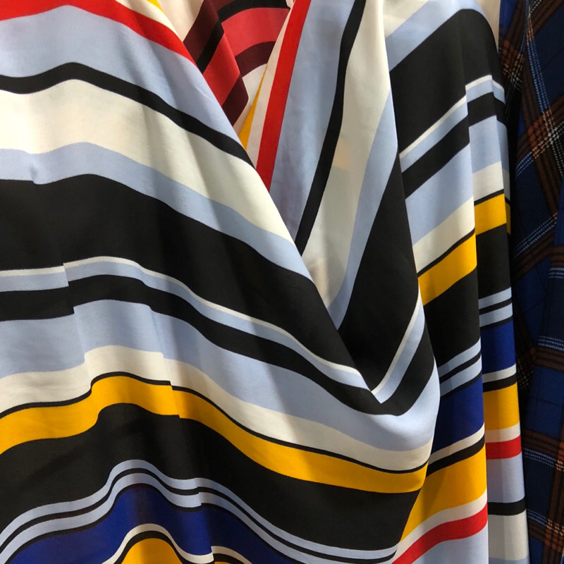 kain ceruty babydol motif salur - kain zara ceruty - kain ceruty premium - kain zara premium - kain 