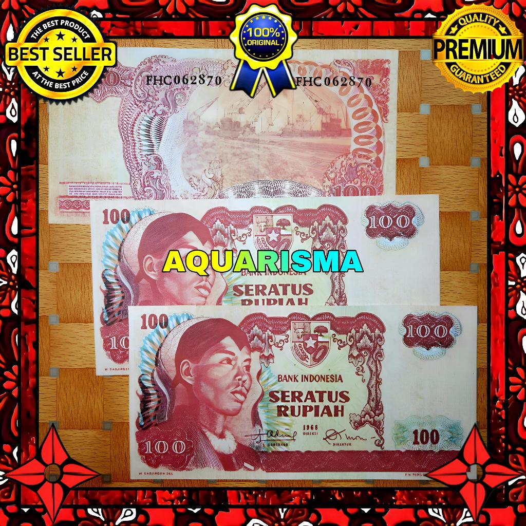 KOLEKSI NUMISMATIK - SOUVENIR REPRO UANG KUNO 100 RUPIAH INDONESIA SOEDIRMAN 1968