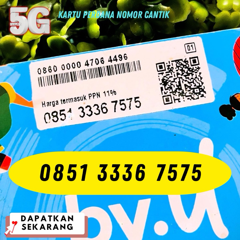 NOMOR CANTIK By.u Abab TELKOMSEL 7575 BYU KARTU PERDANA BYU BONUS KUOTA INTERNET 3GB 1BULAN BUKAN 7G
