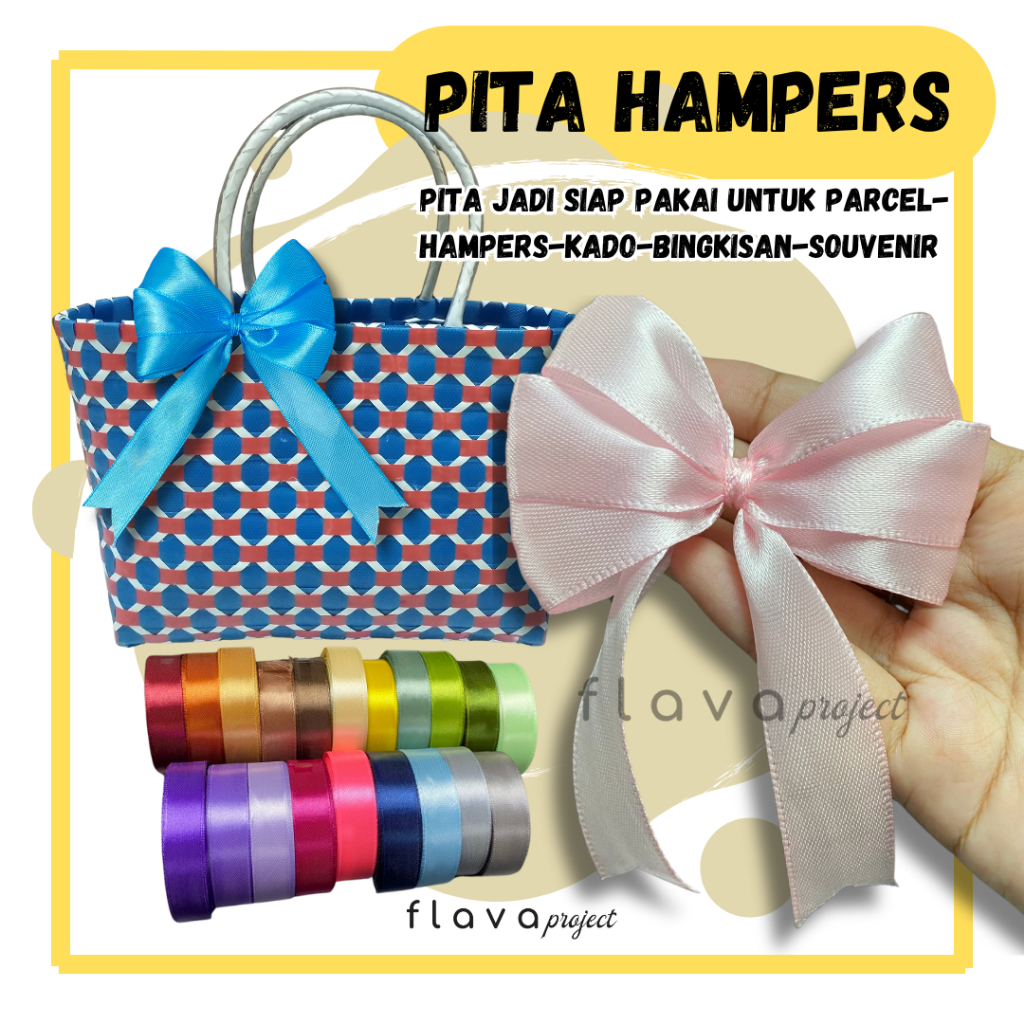 

flava project- pita jadi - pita untuk hampers souvenir kado / hantaran / pernikahan / ulangtahun / parcel dll
