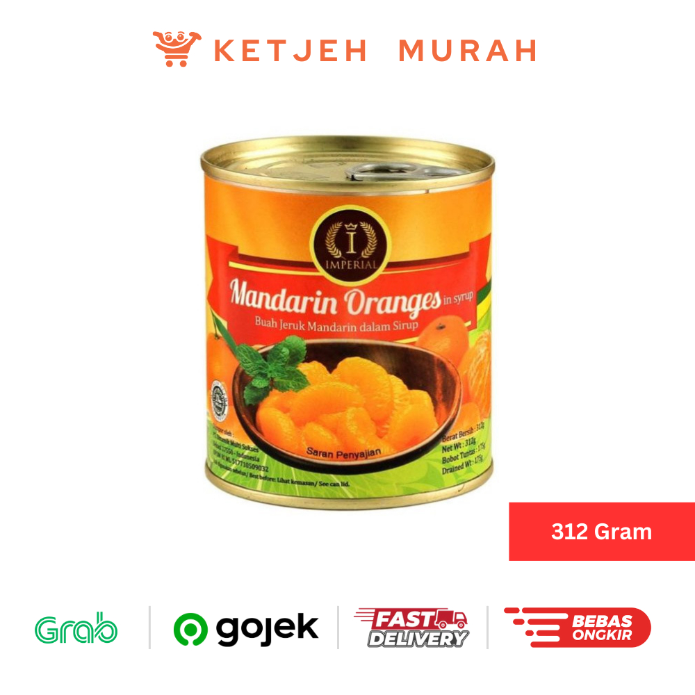 

Imperial Mandarin Oranges Buah Jeruk Mandarin dalam Sirup 312 Gram