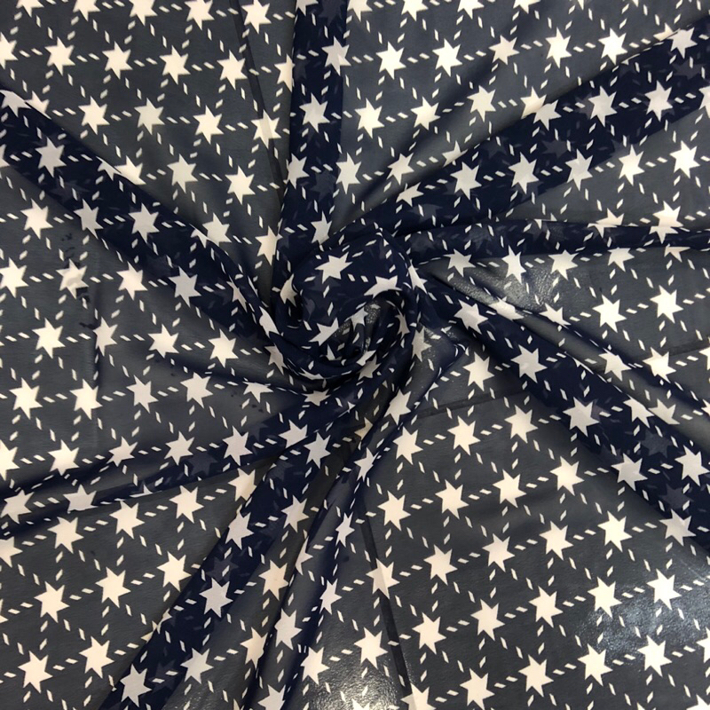 kain sifon ceruty motif - kain sifon ceruty motif star - kain sifon ceruty motif premium - kain sifo