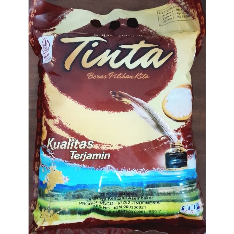 

Beras 3 kg cap tinta karung laminasi premium bras 3 kilo Indonesia rice 3kgs 3 kg
