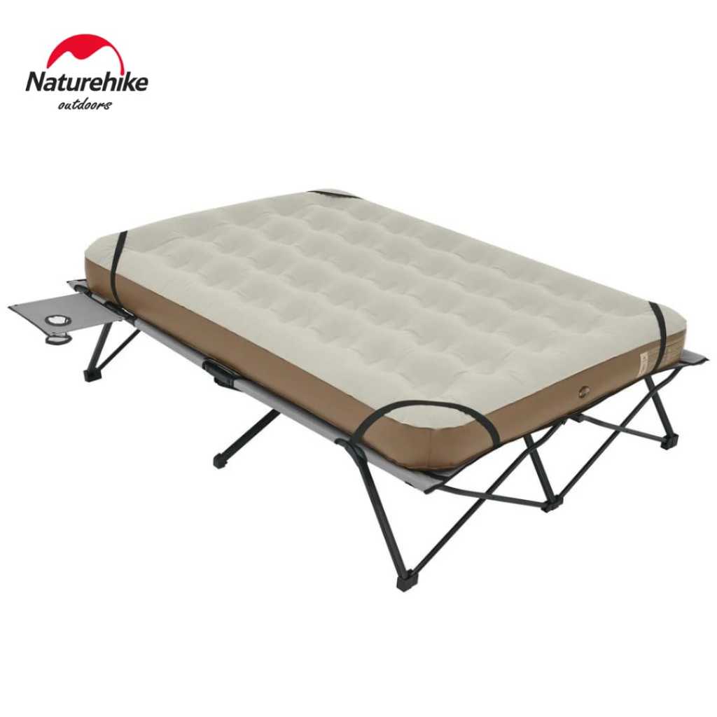 FOLDING CAMP BED WITH AIR MATTRESS DOUBLE NATUREHIKE CNK2450WS045