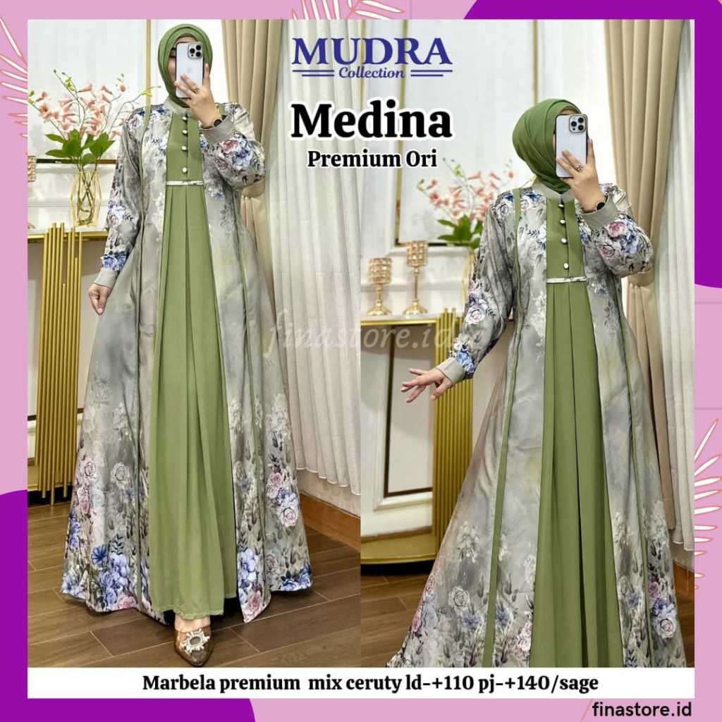 Mudra Hijab / Gamis Terbaru / Gamis Wanita / Gamis Premium / Gamis Pesta / One Set / Setelan / Enora