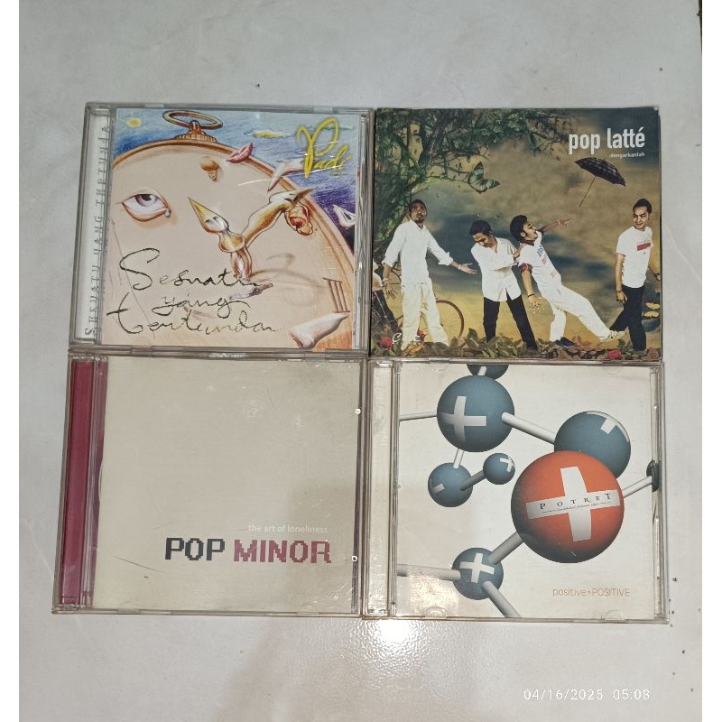 cd Indonesia PADI-Sesuatu Yang Tertunda / POP LATTE-Dengarkanlah / POP MINOR-The Art Of Loneliness (
