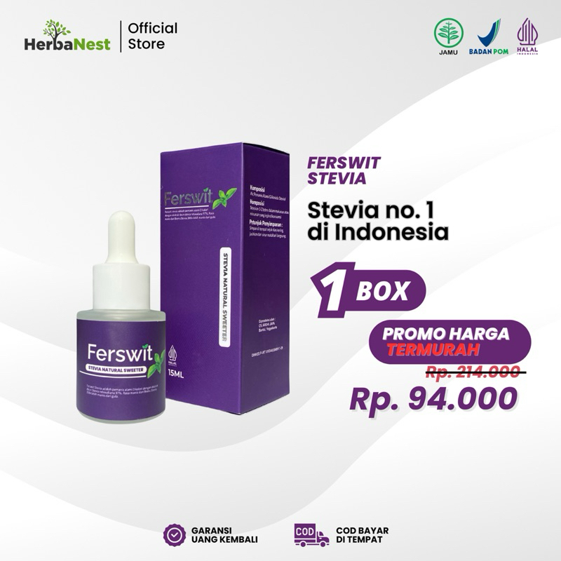 

Ferswit Gula Tetes Dari Daun Stevia Rebaudiana Paket 1 Box