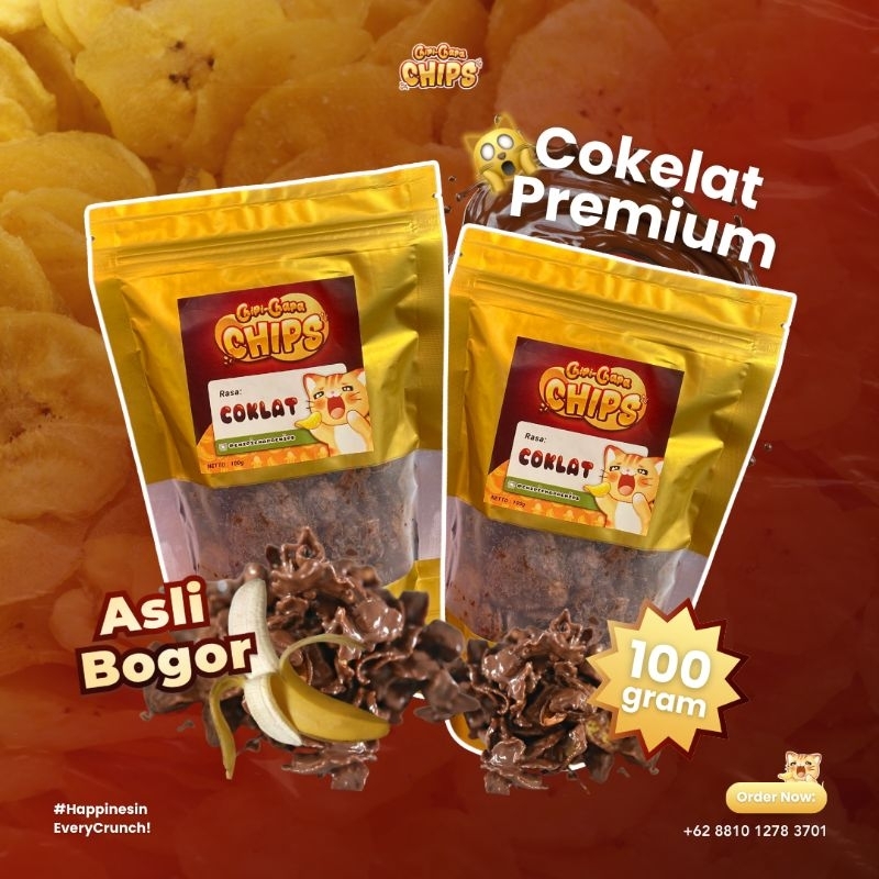 

KERIPIK Pisang Coklat Lumer | 100 gram - Chipi Chapa Chips