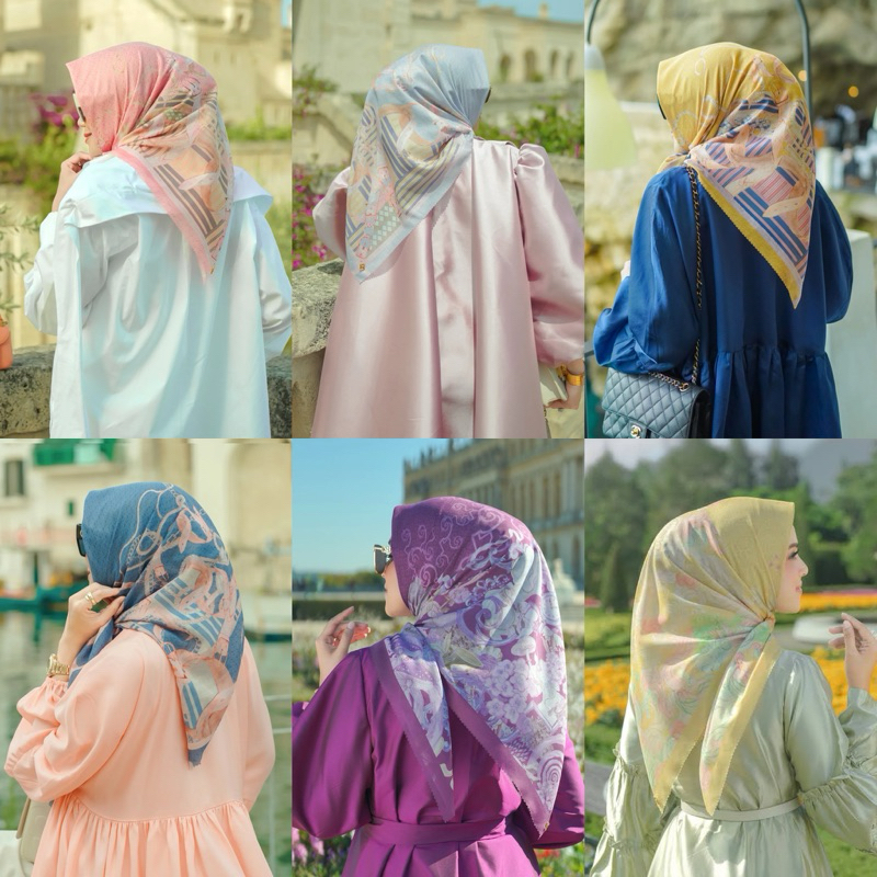 XL BUTTONSCARVES VOILE SQUARE Chain 2 la Bella Friendhip Wonderland