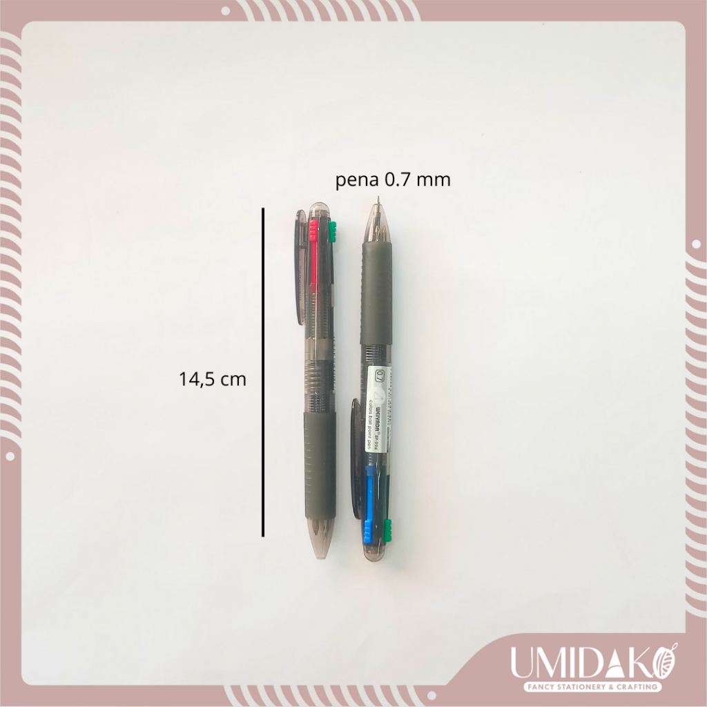 

[UMIDAKO] BOLPOIN/BOLPEN/PULPEN WEIYADA 4 IN 1 (4 WARNA)