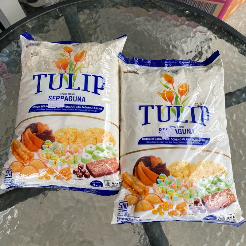 

Tepung Terigu Serbaguna Merk Tulip Kemasan 1 Kg Premium