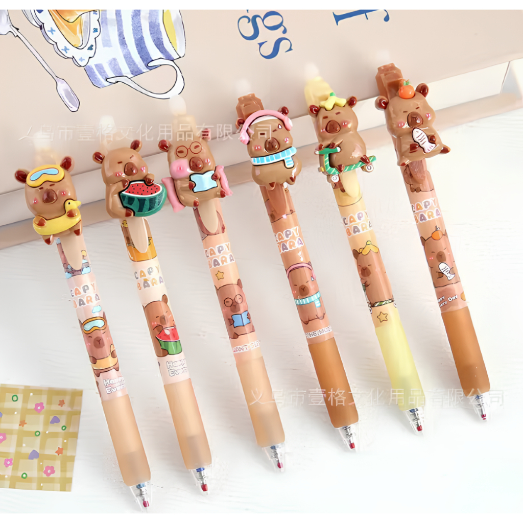 

Pulpen Lucu Bisa Dihapus / Ballpoint Gel Erasable 211 Capybara - FANCY