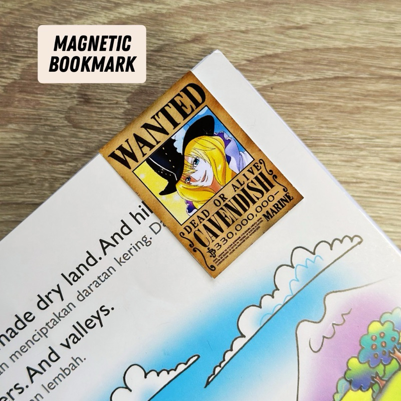 

Magnetic Bookmark Wanted Cavendish One Piece - Pembatas Buku Gambar Karakter Kartun Anime Cavendish One Piece Pirates