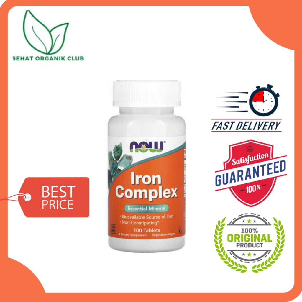 NOW Foods Iron Complex 100 Tablets