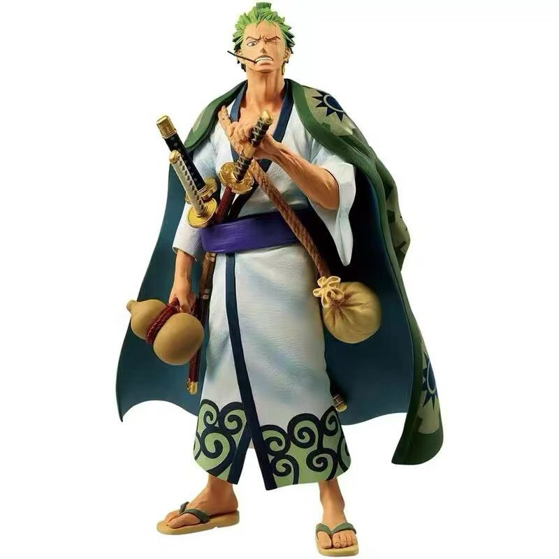 action figure one piece zoro wano jubah hijau