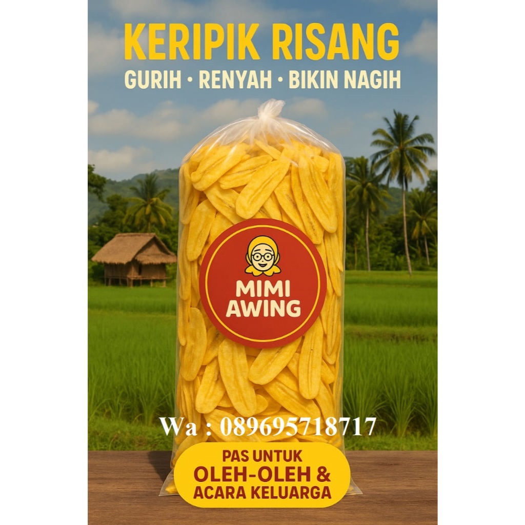 

Keripik pisang cemilan gurih renyah enak