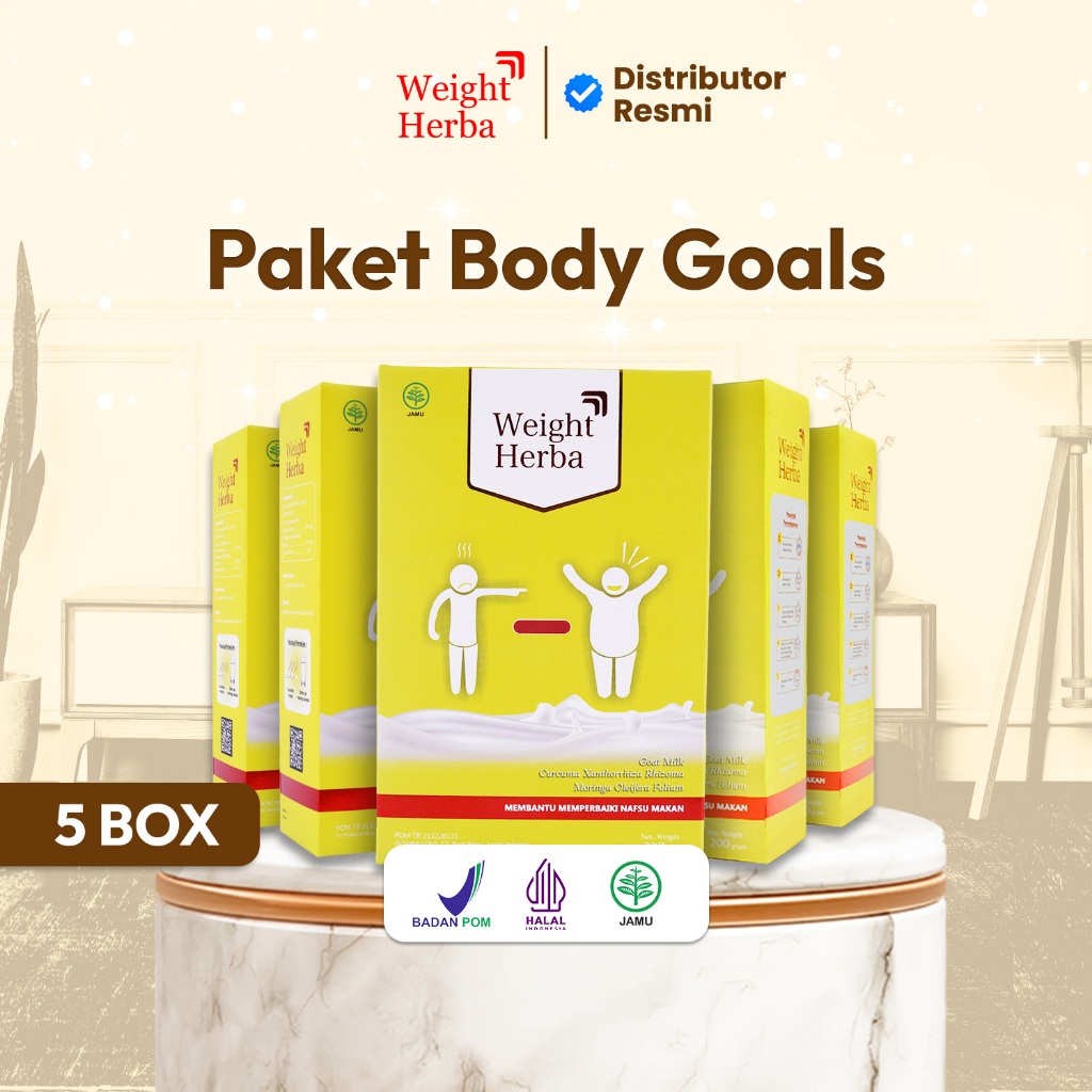 

Weight Herba 5 Box Susu Herbal Suplemen Penambah Penggemuk Berat Badan Peningkat Nafsu Makan