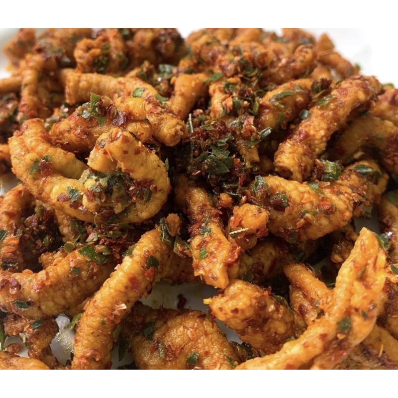 

kripik usus crispy pedas higienis cemilan enak