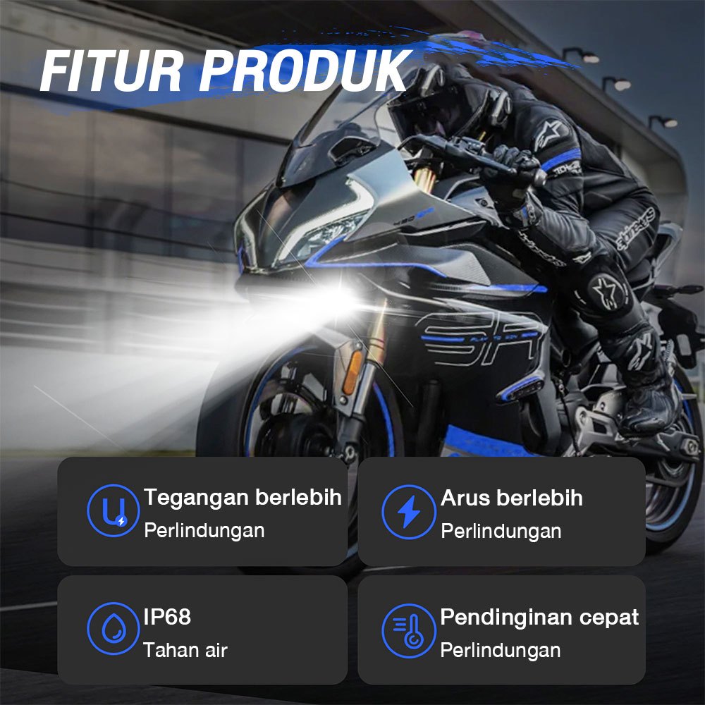 PRODUK BERKUALITAS AxleX - Lampu Led Sorot Proji BiLed Matrix Foglamp Lampu Kerja LED Dua Warna