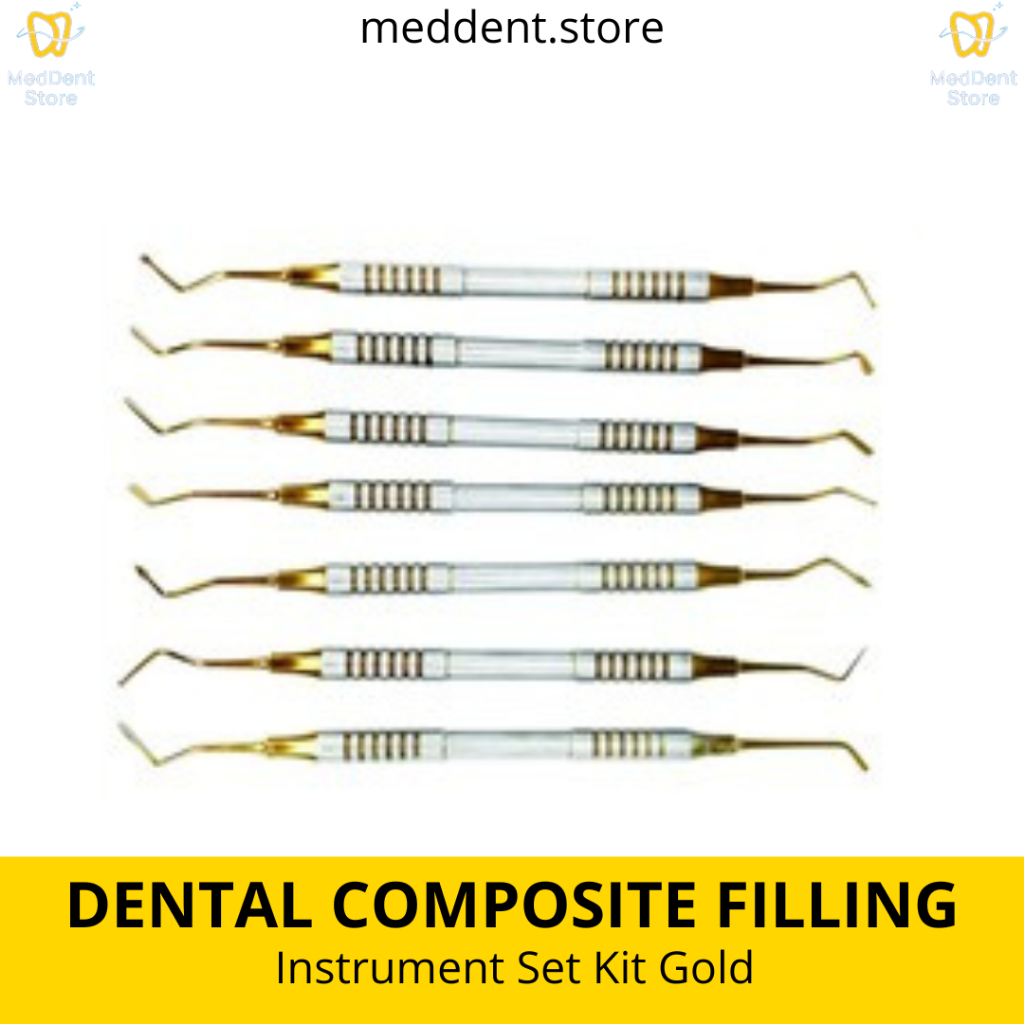 Dental Composite Filling Instrument Set Kit / Gold